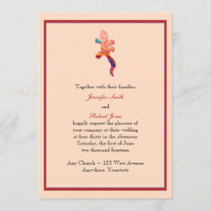 Southwest Sunset Lizard Wedding Invitation Kaart