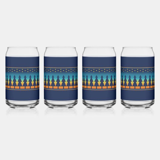 Southwest Sunset Pines Blue Blikvorm Glas (Voorkant)