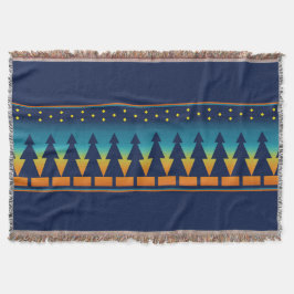 Southwest Sunset Pines Blue Deken