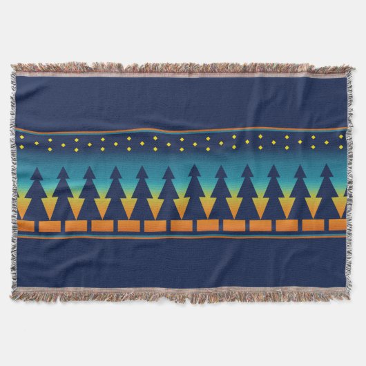 Southwest Sunset Pines Blue Deken (Voorkant)