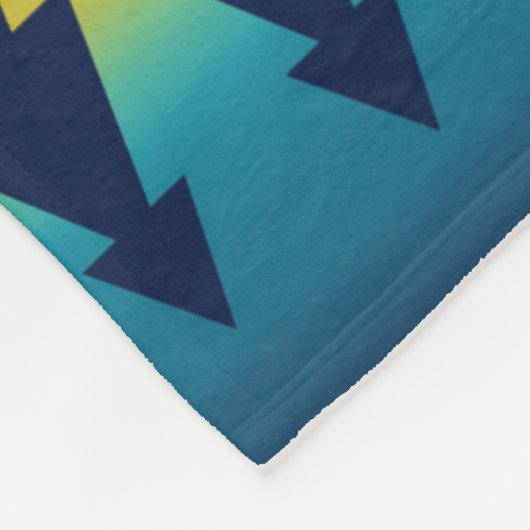 Southwest Sunset Pines Fleece Deken (Hoek)