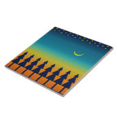 Southwest Sunset Pines Moon Tegeltje (Zijkant)