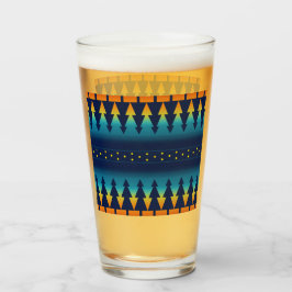 Southwest Sunset Pines Pattern Glas