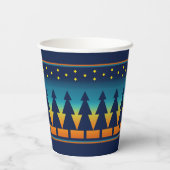 Southwest Sunset Starry Night and Pines Design Papieren Bekers (Achterkant)
