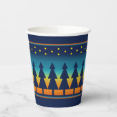 Southwest Sunset Starry Night and Pines Design Papieren Bekers (Links)