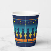 Southwest Sunset Starry Night and Pines Design Papieren Bekers (Rechts)