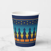Southwest Sunset Starry Night and Pines Design Papieren Bekers (Voorkant)