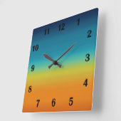 Southwest Sunset Vierkante Klok (Hoek)