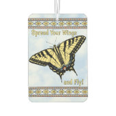 Southwest Swallowtail Butterfly Blue Sky Custom Luchtverfrisser (Achterkant)