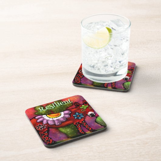 Southwest Talavera-Style Donkey Personalized Bier Onderzetter (Rechterzijde)