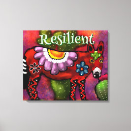 Southwest Talavera-Style Donkey Personalized Canvas Afdruk