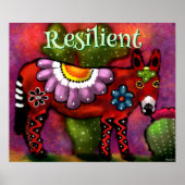 Southwest Talavera-Style Donkey Personalized Poster (Voorkant)