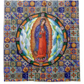Southwest Talavera Tile en Our Lady of Guadalupe Douchegordijn (Voorkant)