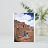 Southwest Taos Adobe Pueblo House New Mexico Briefkaart (Staand voorkant)