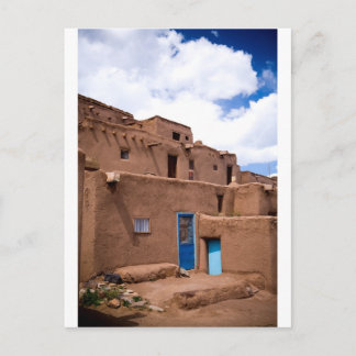 Southwest Taos Adobe Pueblo House New Mexico Briefkaart