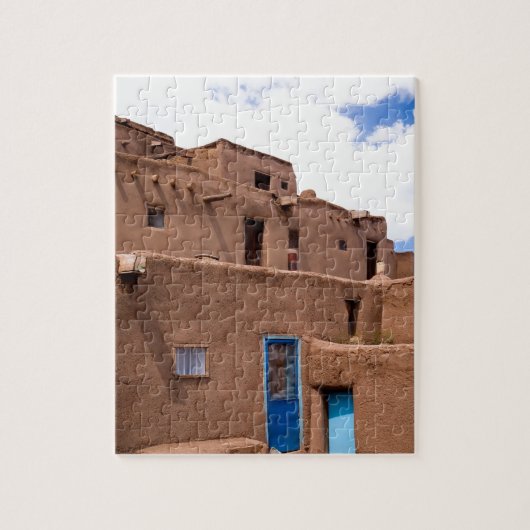 Southwest Taos Adobe Pueblo House New Mexico Legpuzzel (Verticaal)