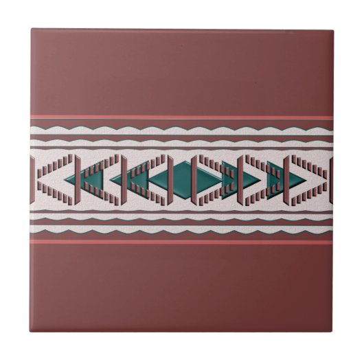 Southwest Tapestry Ceramic Tile Tegeltje (Voorkant)