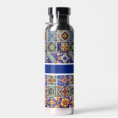 Southwest Tegel Design Personaliseer naam kleurrij Waterfles (Rechts)