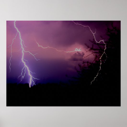 Southwest Texas Lightning Storm Poster (Voorkant)