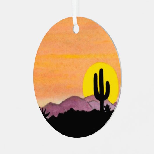 Southwest Theme Metal Ornament (Voorkant links)