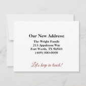 Southwest Theme Moving Announcement Potlood Plante Notitiekaartje (Achterkant)