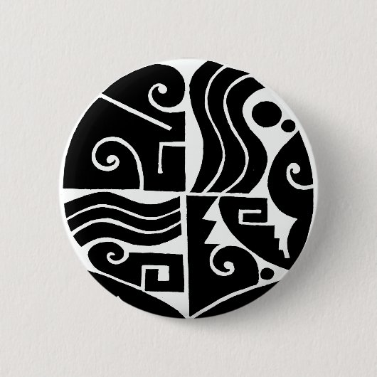 Southwest Tortuga Ronde Button 5,7 Cm (Voorkant)