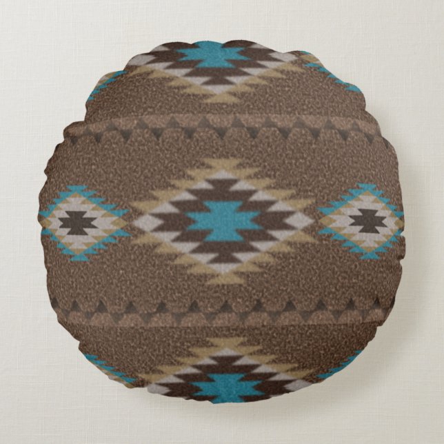 Southwest Tranquility Cotton Round-Sierkussen Rond Kussen (Voorkant)