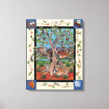 "Southwest Tree"-canvas met vier seizoenen