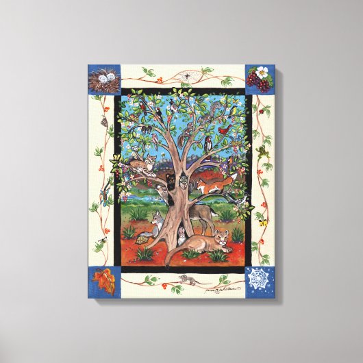 "Southwest Tree"-canvas met vier seizoenen Canvas Afdruk (Voorkant)