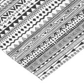 Southwest Tribal Aztec Pattern Black and White Korte Tafelloper (Hoek)