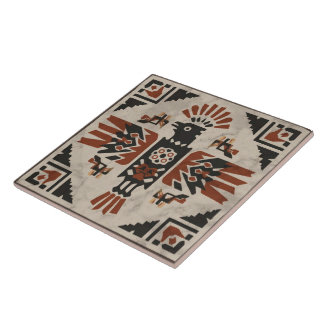 Southwest Tribal Eagle Geometric Ancestral Symbol Tegeltje
