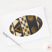 Southwest Tribal Native American Design Ovale Sticker (Envelop)