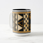 Southwest Tribal Native American Design Tweekleurige Koffiemok (Voorkant links)