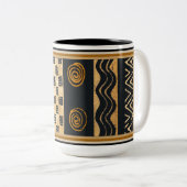 Southwest Tribal Native American Design Tweekleurige Koffiemok (Voorkant rechts)