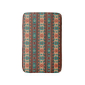 Southwest Tribal Pattern Turquoise Terracotta Badmat (Voorkant Verticaal)