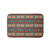 Southwest Tribal Pattern Turquoise Terracotta Badmat (Voorkant)