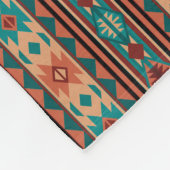 Southwest Tribal Pattern Turquoise Terracotta Fleece Deken (Hoek)