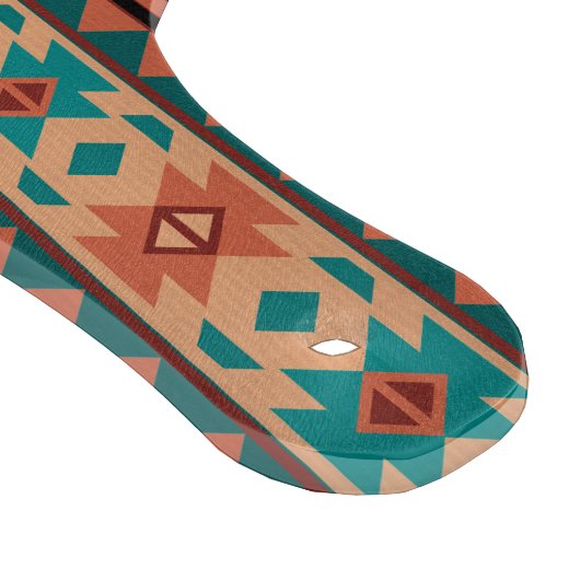 Southwest Tribal Pattern Turquoise Terracotta Snijplank (Hoek)