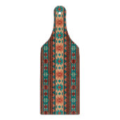 Southwest Tribal Pattern Turquoise Terracotta Snijplank (Voorkant)