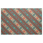 Southwest Tribal Pattern Turquoise Terracotta Stof (Fat Quarter)