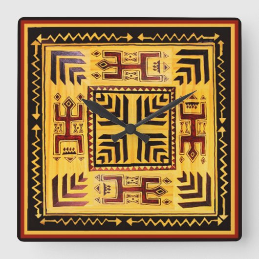 Southwest Tribal Petroglyph Wall klok (Voorkant)