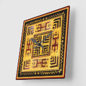 Southwest Tribal Petroglyph Wall klok (Hoek)