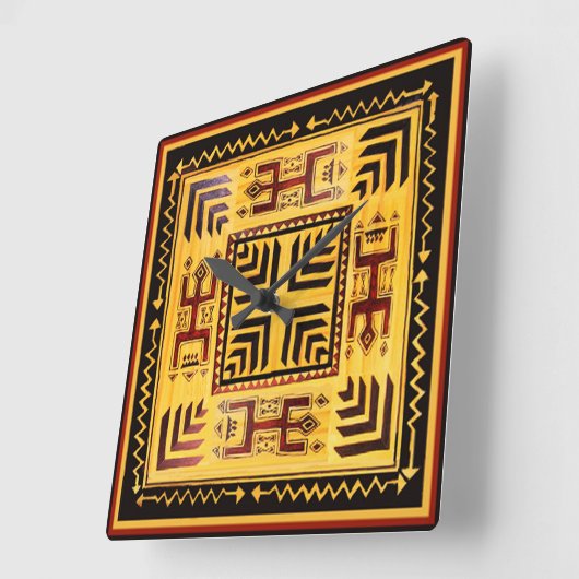 Southwest Tribal Petroglyph Wall klok (Hoek)