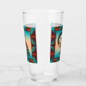 Southwest Tribal Wolf Glass Cup Glas (Links)