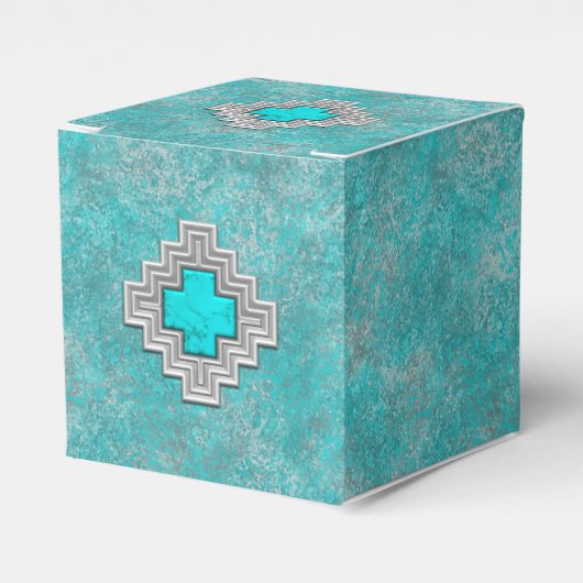 Southwest Turquoise Bedankdoosjes (Voorkant Zijde)