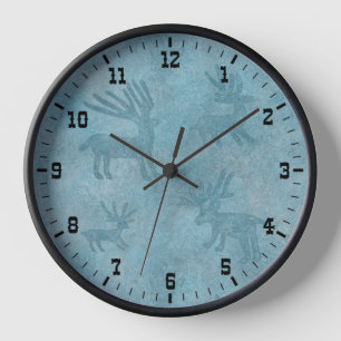 Southwest Turquoise Deer Petroglyphs Framed