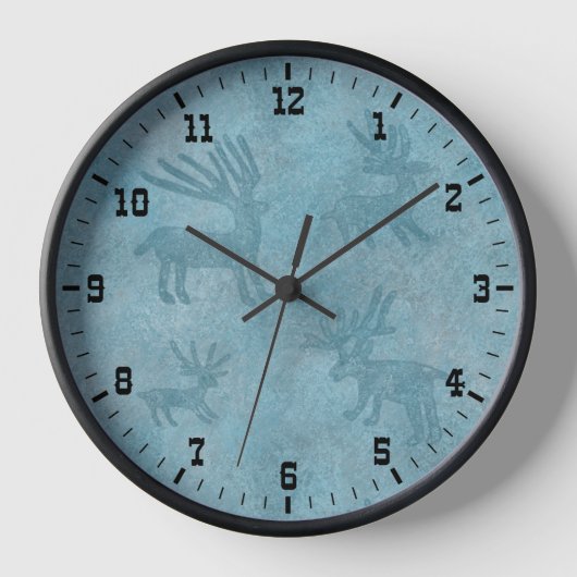 Southwest Turquoise Deer Petroglyphs Framed (Voorkant)