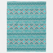 Southwest Turquoise Fleece Deken (Voorkant)