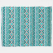 Southwest Turquoise Fleece Deken (Voorkant (Horizontaal))