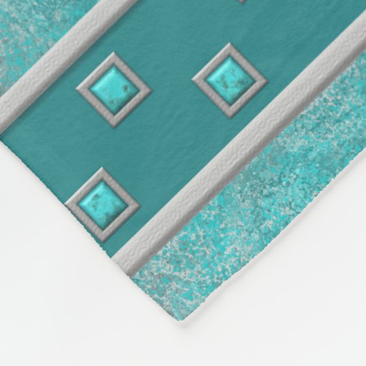 Southwest Turquoise Fleece Deken (Hoek)